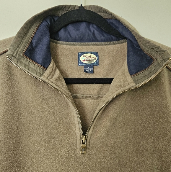 Tommy Bahama Mens 1/4 Zip Fleece Olive Green Pullover Sweatshirt Size Medium - Picture 3 of 6